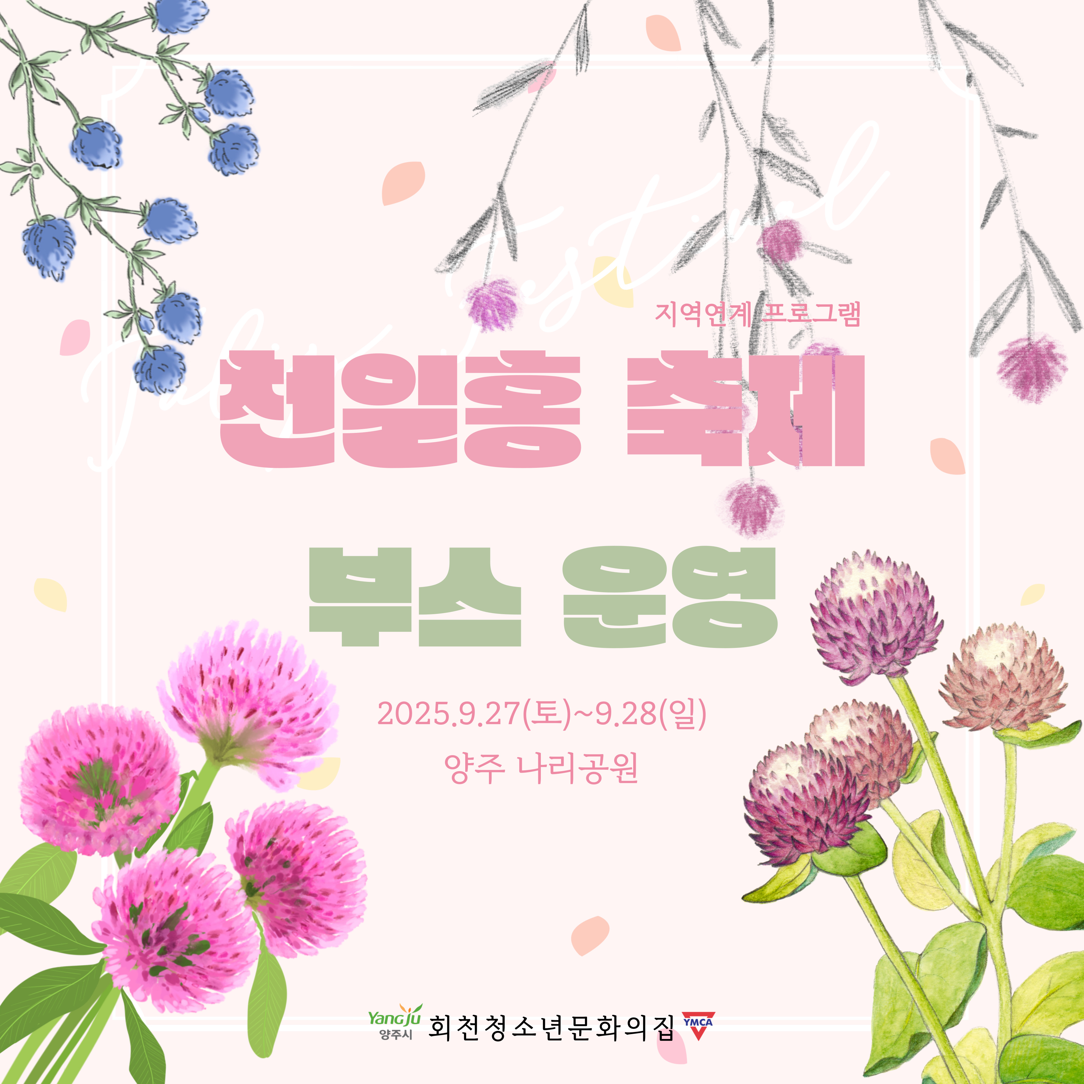 천일홍 축제 부스운영